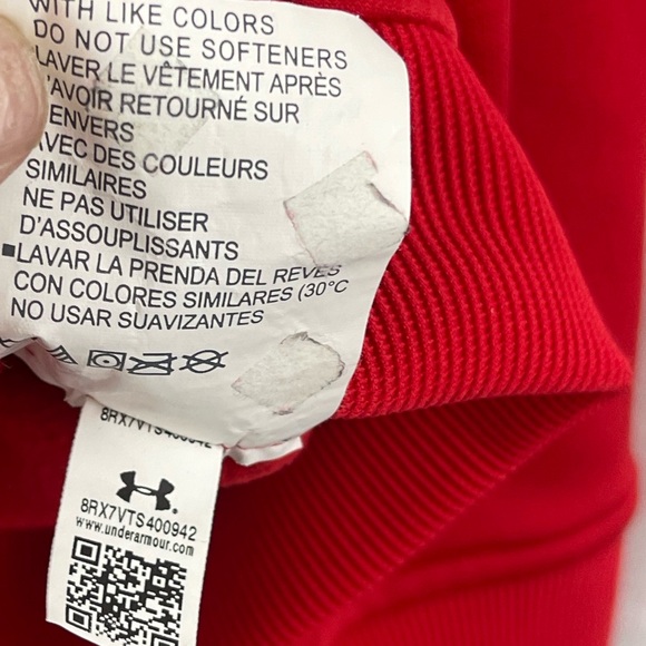 Under Armour fleece hoodie with big logo. Size medium GUC - Picture 6 of 8